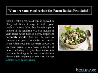 What are some good recipes for Bacon Rocket Feta Salad.pdf