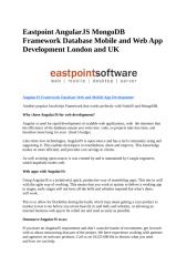 Eastpoint AngularJS MongoDB Framework Database Mobile and Web App Development London and UK.docx